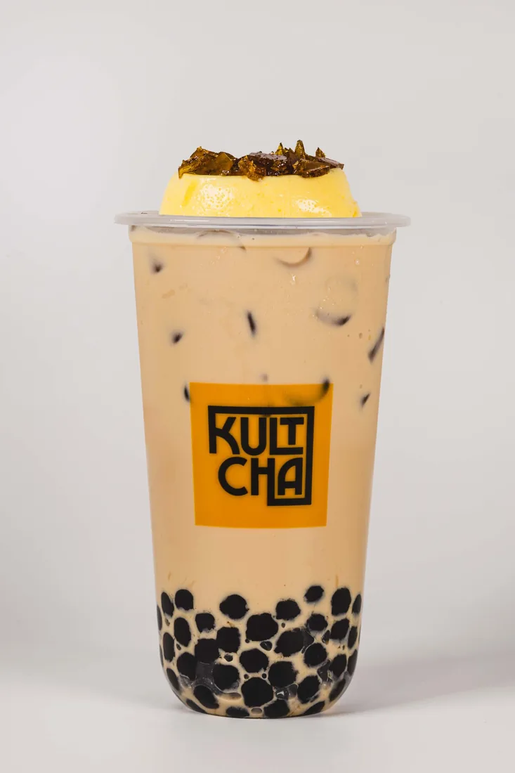 Kultcha Kreme Brulee signature bubble tea in Cairns