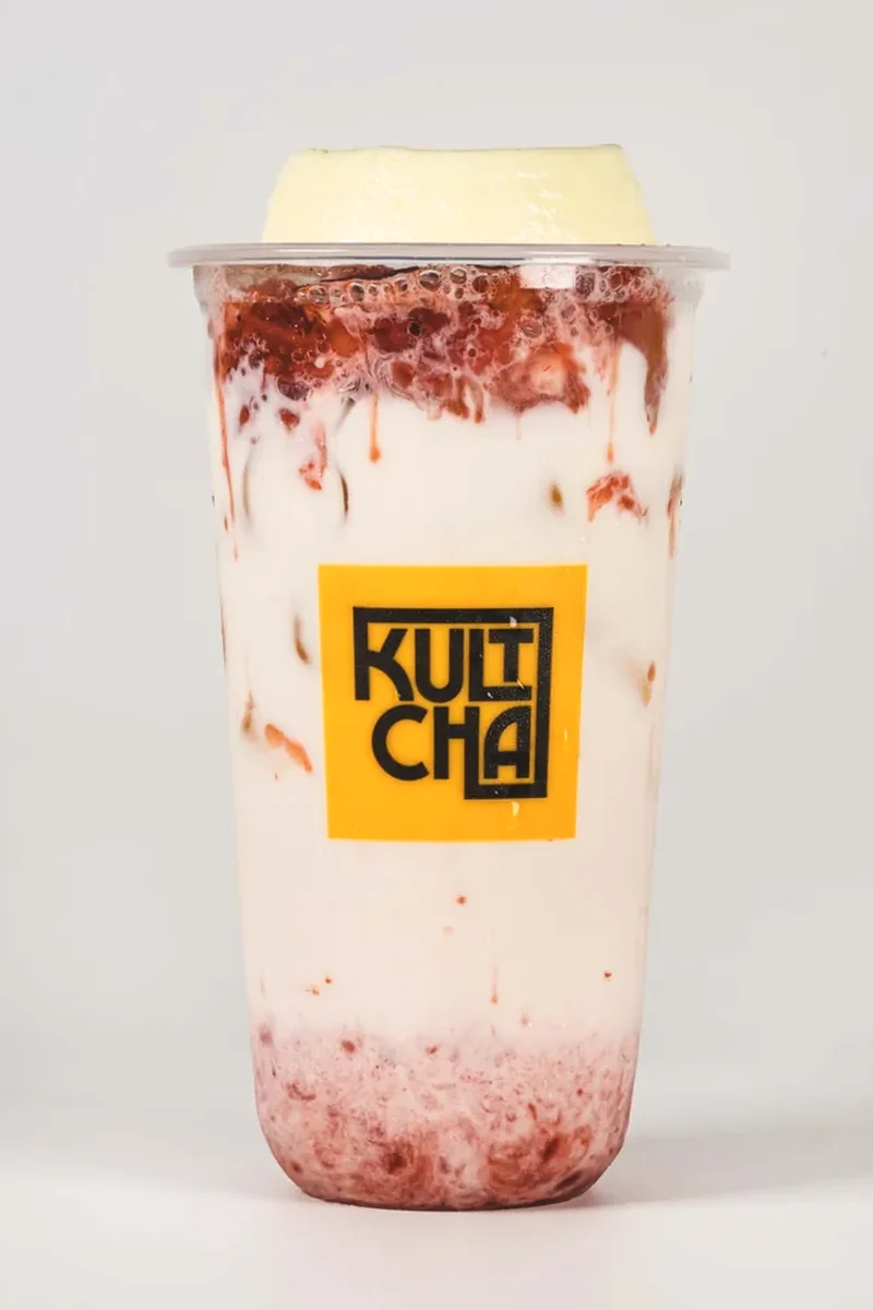 Strawberry Panna Cotta Dream signature drink at Kultcha Cairns