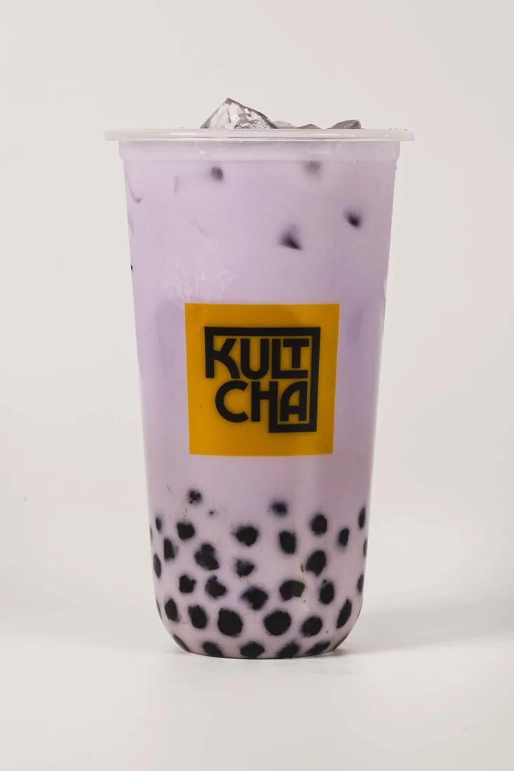 Taro Pearl Dream bubble tea with tapioca pearls at Kultcha Cairns